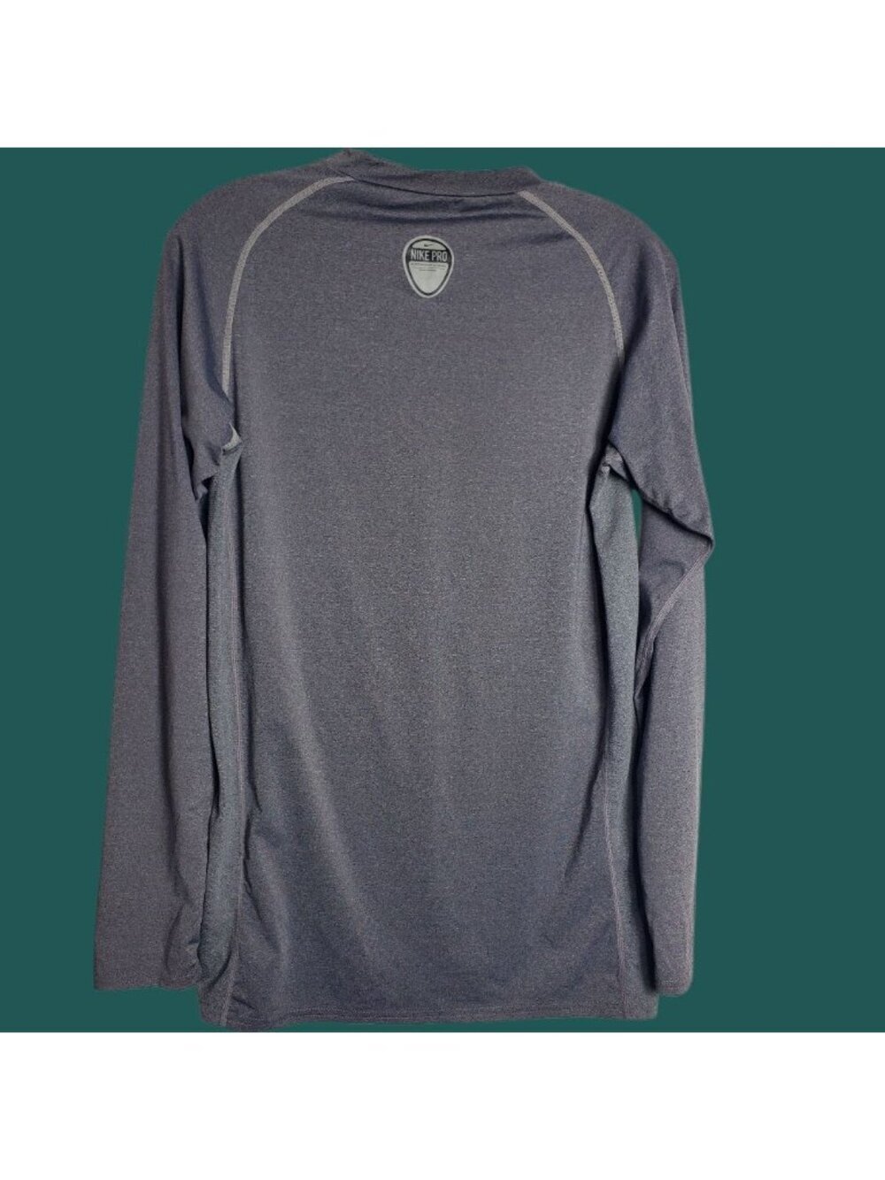 Nike Pro Fit Dry Long Sleeve Performance Shirt Gray XLarge - Picture 10 of 13